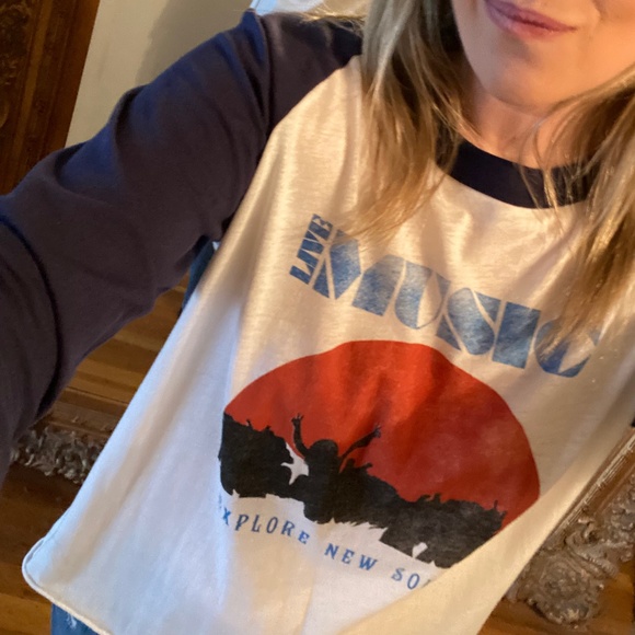 PST by Project Social T “Live Music” graphic print 3/4 sleeve baseball t-shirt S - Picture 6 of 6